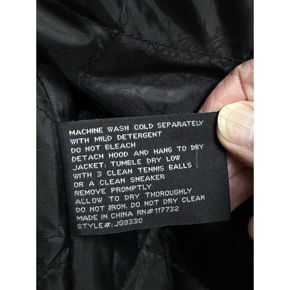 Women's Gerry Puffer Jacket w/o hood Sz S Black Downs & Feather Winter - Picture 10 of 16